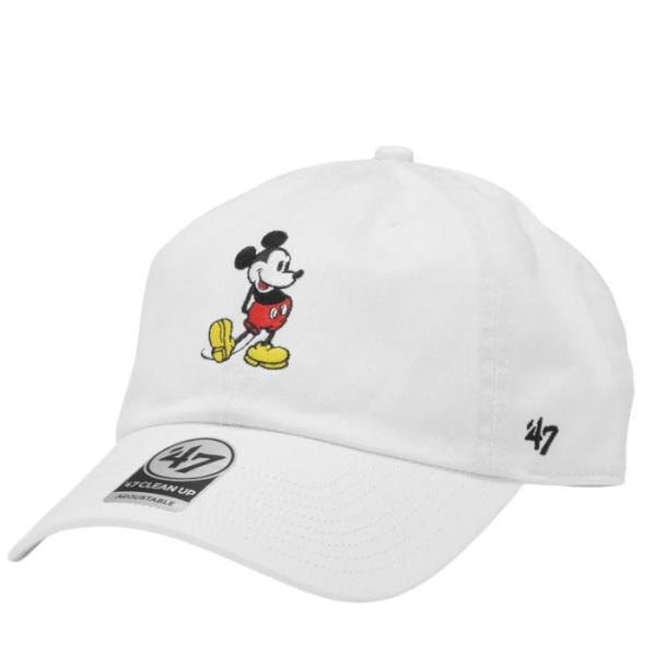 47 キャップ クリーンナップ Disney ミッキーマウス ホワイト CLEAN UP キャップ ...