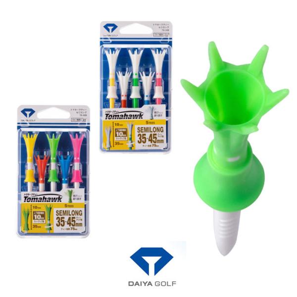 ダイヤゴルフ トマホークティー セミロング TE-509 DAIYA GOLF 5本入り 調整可