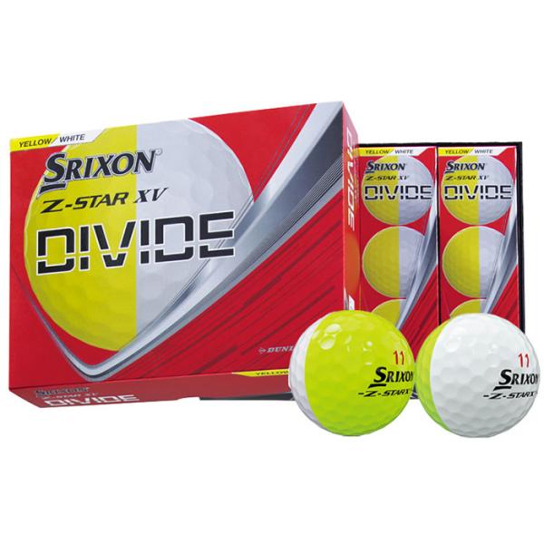 スリクソン SRIXON 25 Z-STAR XV DIVIDE 限定カラー ホワイト/イエロー 1...