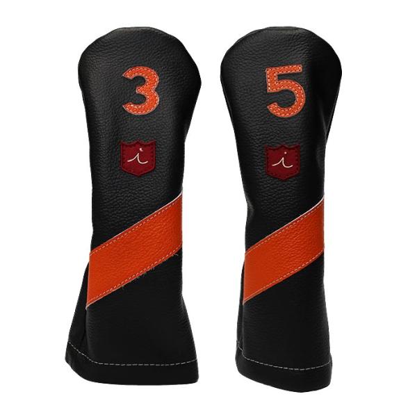 イリアック ILIAC HC001 ヘッドカバー ロイヤル ブラック/オレンジ フェアウェイウッド用...