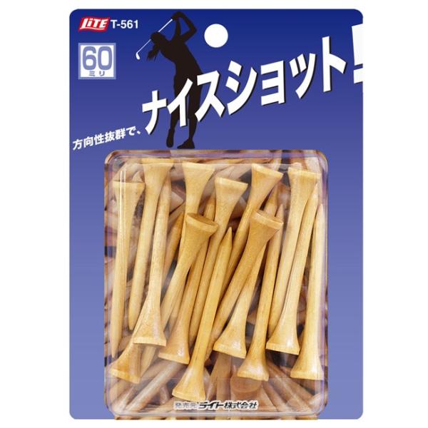 ゴルフティー （ネコポス可）LITE シェルパック SPウッドティー60 T-561