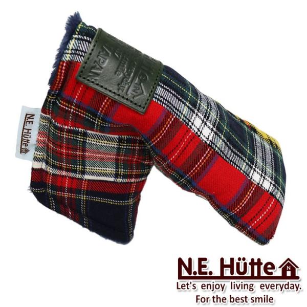 エヌ.イー.ヒュッテ N.E.Hutte クレイジーチェック パターカバー ピン型用