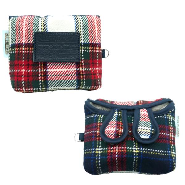 エヌ.イー.ヒュッテ N.E.Hutte  パターカバー マレット型用 NEW ホワイトチェック マ...
