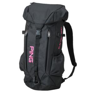 ピン ゴルフ PING GB-A221 BACKPACK BLACK/PINK 36225-01 バックパック リュック ピンゴルフ ゴルフバッグ｜wizard