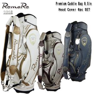 ロマロ RomaRo 18 PREMIUM キャディバッグ 9.5インチ ヘッドカバー6点セット