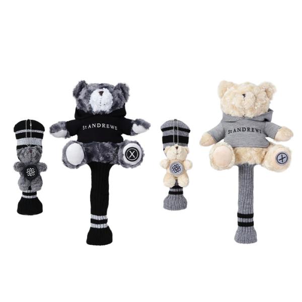 セント アンドリュース St ANDREWS 042-6984211 テディベア ヘッドカバー セッ...