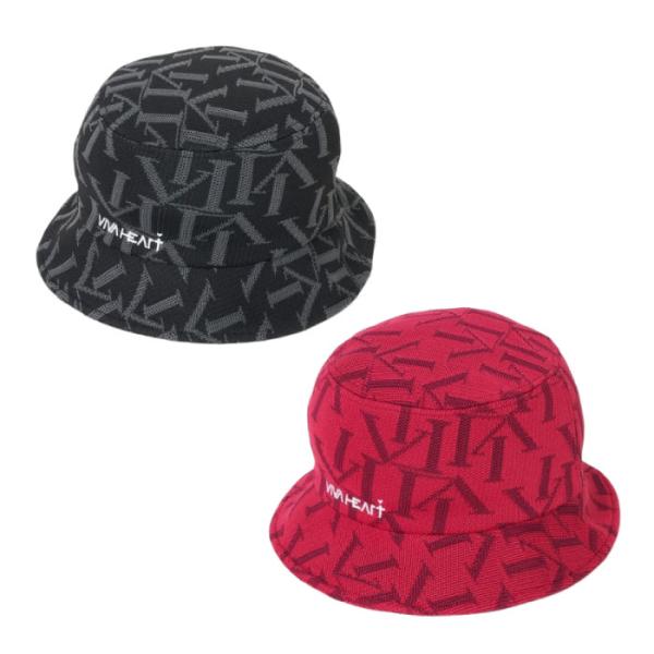 ビバハート VIVA HEART 013-54932 サンテ柄 ニット バケットハット ゴルフ 帽子...