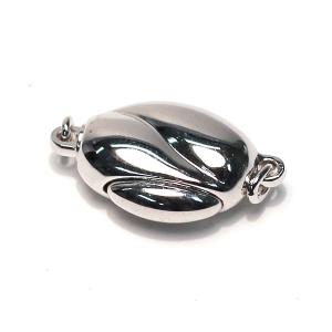 留め具 クラスプ 差し込み式Mサイズ留め具 SILVERパールネックレス用