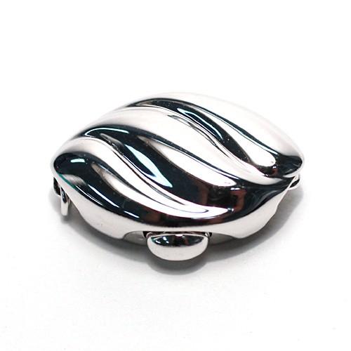 クラスプ 差し込みプッシュ式 LLサイズ SILVER ロジューム パールネックレス用 留め金具 デ...