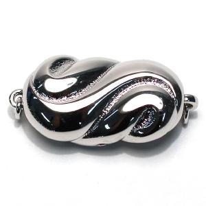 クラスプ 差し込みプッシュ式クラスプ LLサイズ SILVER パール