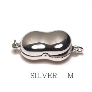 留め具 クラスプ 両面リバーシブル SILVER差し込み式Mサイズ パールネックレス用留め金具 はさむだけで外せて便利 ポスト投函送料370円対応商品｜wizem