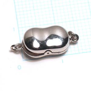 クラスプ 差し込みプッシュ式クラスプ LLサイズ SILVER パール