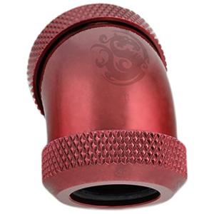 Bitspower 外径12mm チューブ用 強化 45度角 デュアル マルチリンクアダプター ディープブラッドレッド