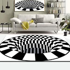 ラグマット おしゃれ 80*160cm カーペット 3D錯覚敷物 カラー 北欧 モダン 長方形 折り畳み 洗えるラグ ホットカー