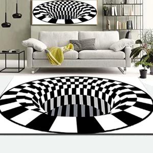 北欧風 おしゃれ ラグカーペット 軽量 3d プリント柄 花模様 防音 オールシーズン 防ダニ 遮音 玄関 リビング