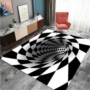 ラグ 洗える 50*80cm ラグマット おしゃれ 西海岸 カーペット錯覚敷物 北欧 マイクロファイバー カラー 3D錯覚 ビ