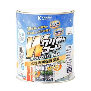 カンペハピオ Wカットクリヤーコート とうめい 1.6L