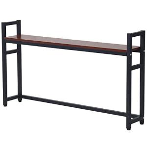 Bonarca デスク上収納ラック デスク上置き棚 机上ラック 1段 幅115cm ブラック×ブラウン 机上台 木製 耐荷重各棚35kg モニター台 机上収納 書類棚