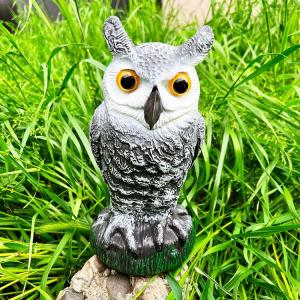 フクロウ置き物 縁起物 フクロウ お庭のお飾りに お部屋のお飾りに 鳥よけフクロウ 害鳥よけフクロウ 本物そっくり リアルな目玉で威嚇 鳥害対策効果もあり