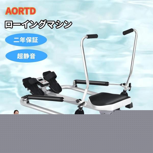 AORTD ローイングマシン コンパクト 全身運動トレーニングマシン 腹筋マシン 負荷調節 縦置き収...