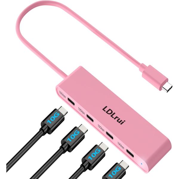 4ポート USB Cハブ 10Gbps USB-C マルチポートアダプター Thunderbolt ...