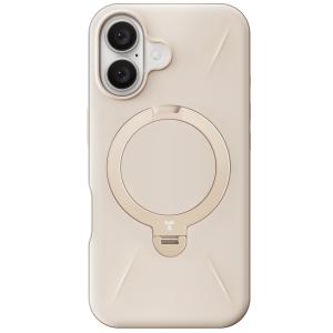 新型ゼンマイ式 ・高級ミルクティー】TORRAS iPhone 16 Pro 用 ケース