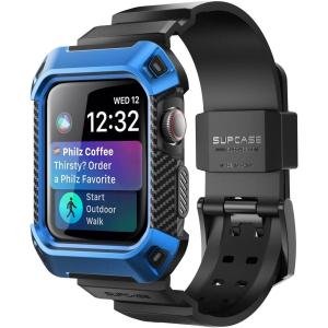 アップルウォッチ バンド ケース SUPCASE Apple Watch 6 / 5 / 4 / SE 40mm ブルー
