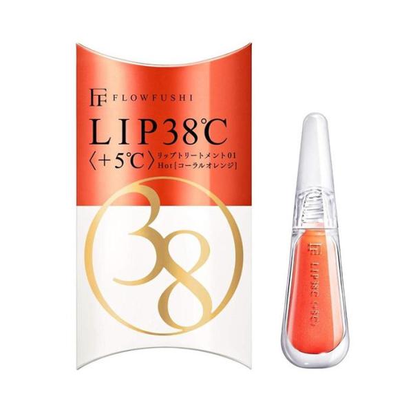 フローフシ LIP38℃ +5℃ リップトリートメント 01 ホット コーラルオレンジ FLOWFU...