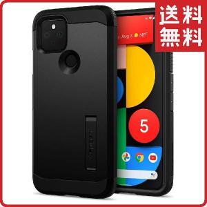 Google Pixel 5 ケース スタンド機能 カメラ保護 耐衝撃 Spigen タフアーマー ACS01899 / ブラック