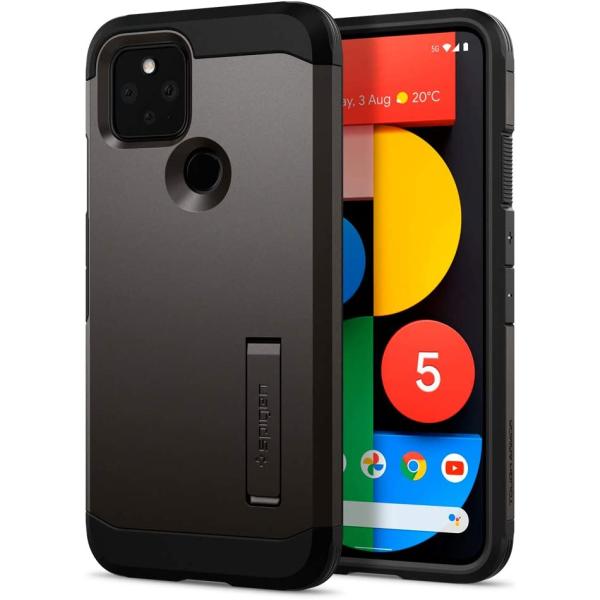 Spigen Google Pixel5 ケース 耐衝撃 スタンド機能 三重構造 衝撃 吸収 ACS...