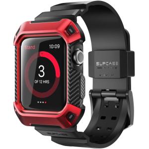 アップルウォッチ ケース バンド 一体 SUPCASE Apple Watch 42mm Series 3 / 2 / 1 レッド
