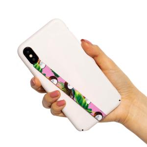 スマホ ハンドストラップ フィンガーストラップ Highloop ハイループ フォンストラップ 落下防止 ワイヤレス充電対応 / ココナッツリーフ