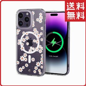 iPhone14ProMax スマホケース ワイヤレス充電対応 CYRILL Spigen ACS04940 ホワイトデイジー