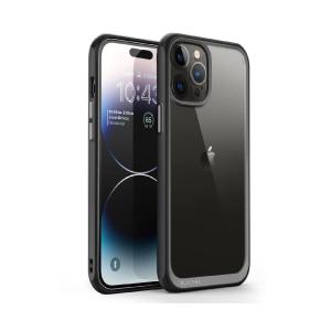 iPhone14ProMax ケース 背面クリア 薄型 ワイヤレス充電対応 SUPCASE UBStyle ブラック