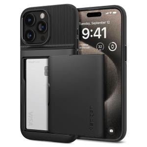 Spigen iPhone15ProMax ケース カード収納 耐衝撃 パスケース スリム・アーマー...