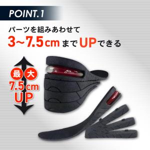 シークレットインソール 厚底 楽 衝撃吸収 中...の詳細画像2