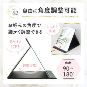 卓上ミラー おしゃれ 鏡 化粧 コンパクト 持...の詳細画像3