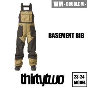 23-24 ThirtyTwo ウェア BASEMENT BIB スノーボード ビブパンツ 国内正規品｜wmsnowboards