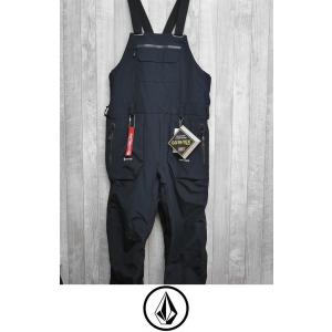 22-23 VOLCOM ウェア RAIN GORE-TEX BIB OVERALL - BLACK(BLK) スノーボード ビブパンツ 国内正規品｜wmsnowboards