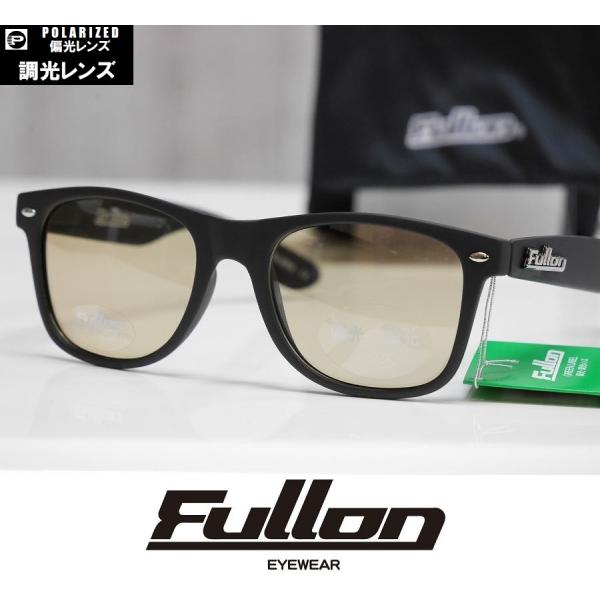 FULLON サングラス 調光 + 偏光レンズ FGL003-1 - Matte Black / B...