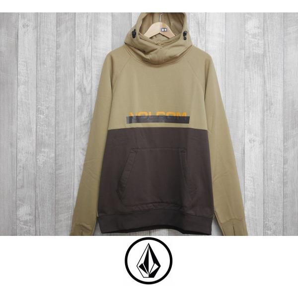 24 VOLCOM 撥水 パーカー HYDRO RIDING HOODIE - DARK KHAKI...