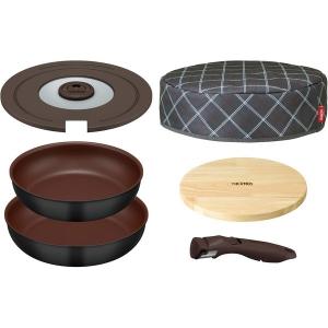 サーモス 取っ手のとれる フライパン 6点セット ブラック 内径26 28cm Ih