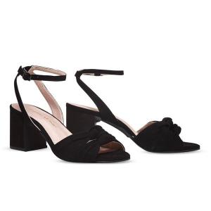 ヒール付け替え可能サンダル 婦人靴 Black Twirl Super Block 7cm ブラック 41 28cm相当