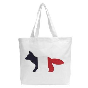 Maison Kitsune メゾンキツネ トートバッグ Auww0007 Wh White Aogu Or Ug