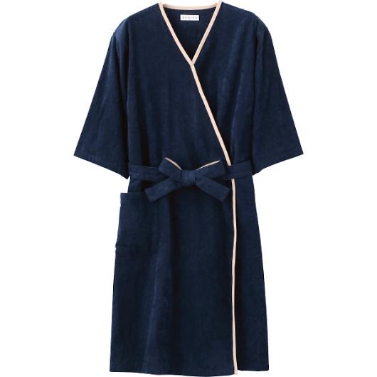 UCHINO エアリータッチレディスローブ M ダークブルー RC15824-DBM