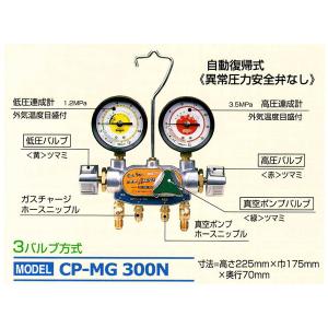 デンゲン HFC-134a用 2バルブ式 マニホールドゲージ CP-MG213N 