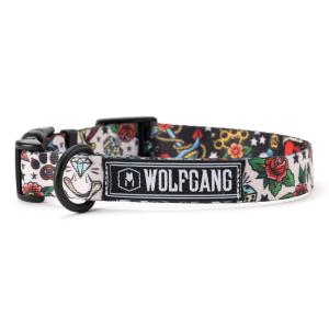 WOLFGANG MAN &amp; BEAST VintageWhite COLLAR Sサイズ 巾1.6cm x 首回り20〜30cm ウルフギャング首輪