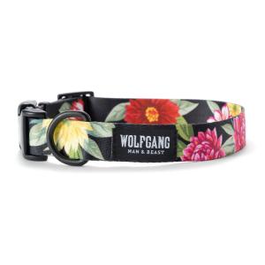 WOLFGANG DarkFloral COLLAR Mサイズ 巾2.5cm x 首回り30〜45cm　ウルフギャング首輪｜WOLFGANG