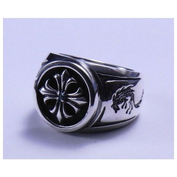 シルバーアクセサリー シルバー925  シルバー リング/指輪 グローリークロスリング狼 ウルフ ウ...