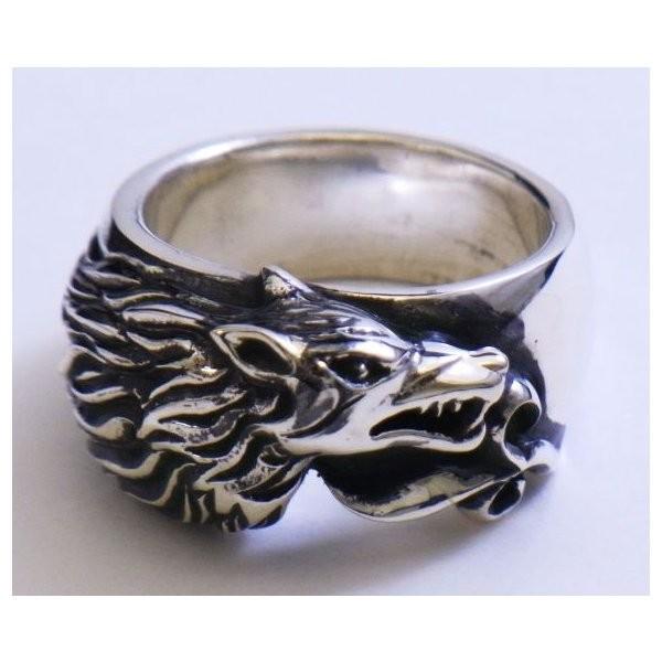 シルバーアクセサリー シルバー925  シルバー リング/指輪 アローンウルフリング狼 ウルフ ウル...